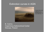 Extinction curves in AGN