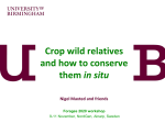 Crop wild relatives and how to conserve them in situ - ECPGR