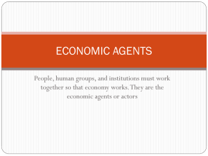 ECONOMIC AGENTS