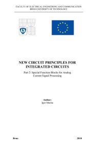 NEW CIRCUIT PRINCIPLES FOR INTEGRATED CIRCUITS