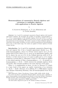 Homomorphisms of commutative Banach algebras and extensions
