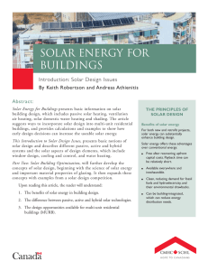 solar energy for buildings - The Alberta Association of Architects
