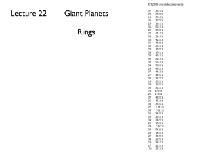 Lecture 22 Giant Planets Rings