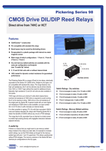 CMOS drive DIL Reed Relays