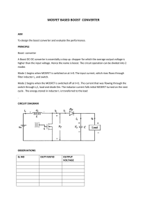 mosfet based boost converter