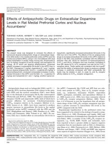 Effects of Antipsychotic Drugs on Extracellular Dopamine Levels in