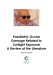 Paediatric Ocular Damage Related to Sunlight Exposure A Review