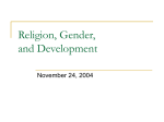 Religion, Gender, and Development