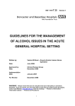guidelines for the management of alcohol issues in the acute