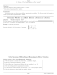 Determine Whether an Ordered Triple is a Solution of a System