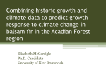 Combining historic growth and climate data to predict growth