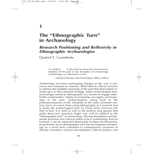 1 The “Ethnographic Turn” in Archaeology
