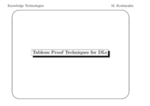 Tableau techniques for ALC