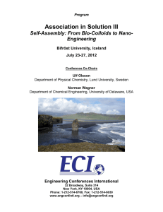 Association in Solution III - Engineering Conferences International