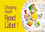 Choosing Foods, Reading Labels