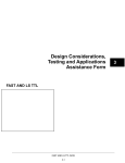 Design Considerations, Testing and Applications Assistance Form