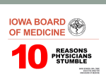 Top 10 Reasons Physicians Stumble-