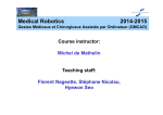 Medical Robotics 2014-2015