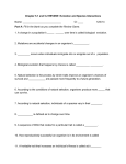 Chapter 5.1 and 5.2 REVIEW: Evolution and Species Interactions