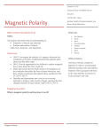 Magnetic Polarity - Ms. Chelsea Gaudet