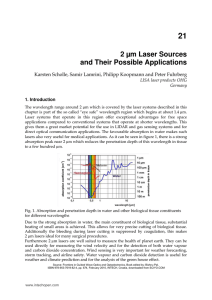 2 µm Laser Sources and Their Possible Applications