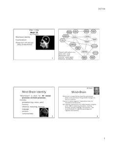 Mind-brain identity and functionalism