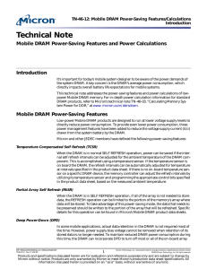 TN-46-12: Mobile DRAM Power-Saving Features/Calculations