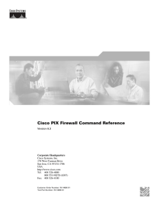Cisco PIX Firewall Command Reference