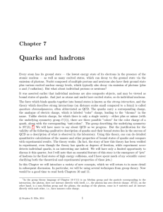 Quarks and hadrons
