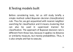 8.Testing models built