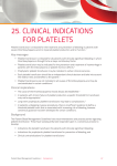 25. clinical indications for platelets