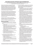 Potentially Hazardous Biological Agents (PHBA) Rules