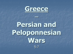 Greece – Persian and Peloponnesian Wars