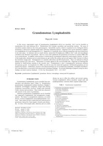 Granulomatous Lymphadenitis