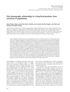 Diet–demography relationships in a long