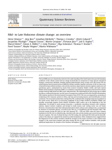 Mid- to Late Holocene climate change: an overview