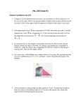 Phy 1053 Exam #1 Answer 5 problems out of 8