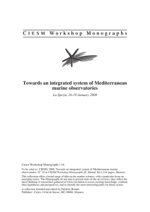 C IESM Workshop Monographs Towards an integrated system of