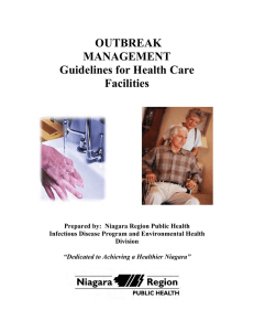 Outbreak Management Guidelines for Health Care Facilities