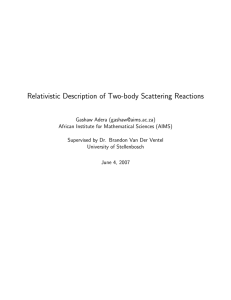 Relativistic Description of Two-body Scattering