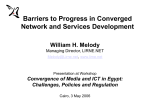 Barriers to Progress in Converged Network and Services Development