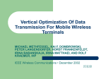 Vertical optimization of data transmission for mobile wireless terminals