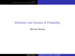 Definition and Calculus of Probability