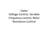 stator Voltage Control, Variable Frequency control, Rotor Resistance