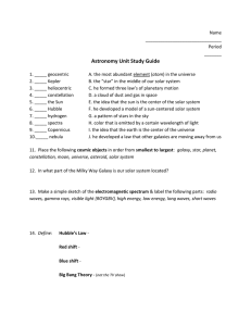 Astronomy Unit Study Guide