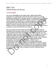 MMC 3303 Global Media and Society