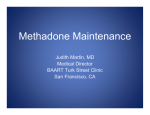 Methadone Maintenance - PCSS-O