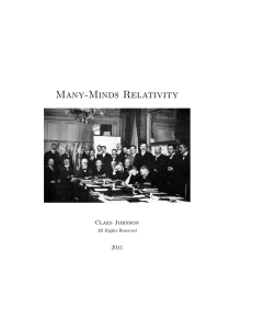 Many-Minds Relativity and Quantum Mechanics