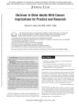 Delirium in Older Adults With Cancer: Implications for Practice and