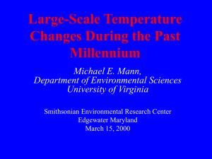 Climate During the Past Millennium